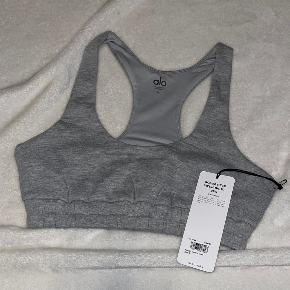 ALO Yoga Heather Gray Sports Bra